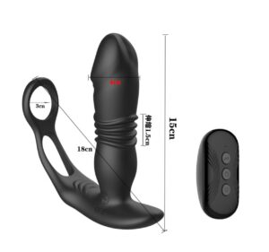 VIP15 Rechargeable Remote-Control Prostate Massager with Dual Ring