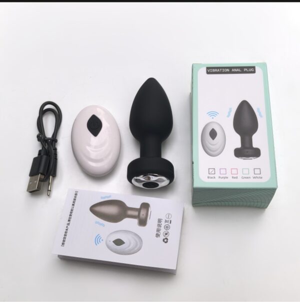 VIP13 Rechargeable Remote-Control Vibrating Metal Plug – 10 Vibration Modes