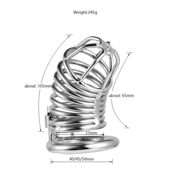 VIP37 Stainless Steel Male Chastity Cage